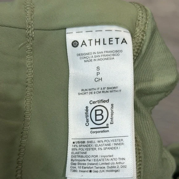 Athleta Run With It 3.5 inch Sage Green Women's Athletic Shorts Small - Picture 9 of 10